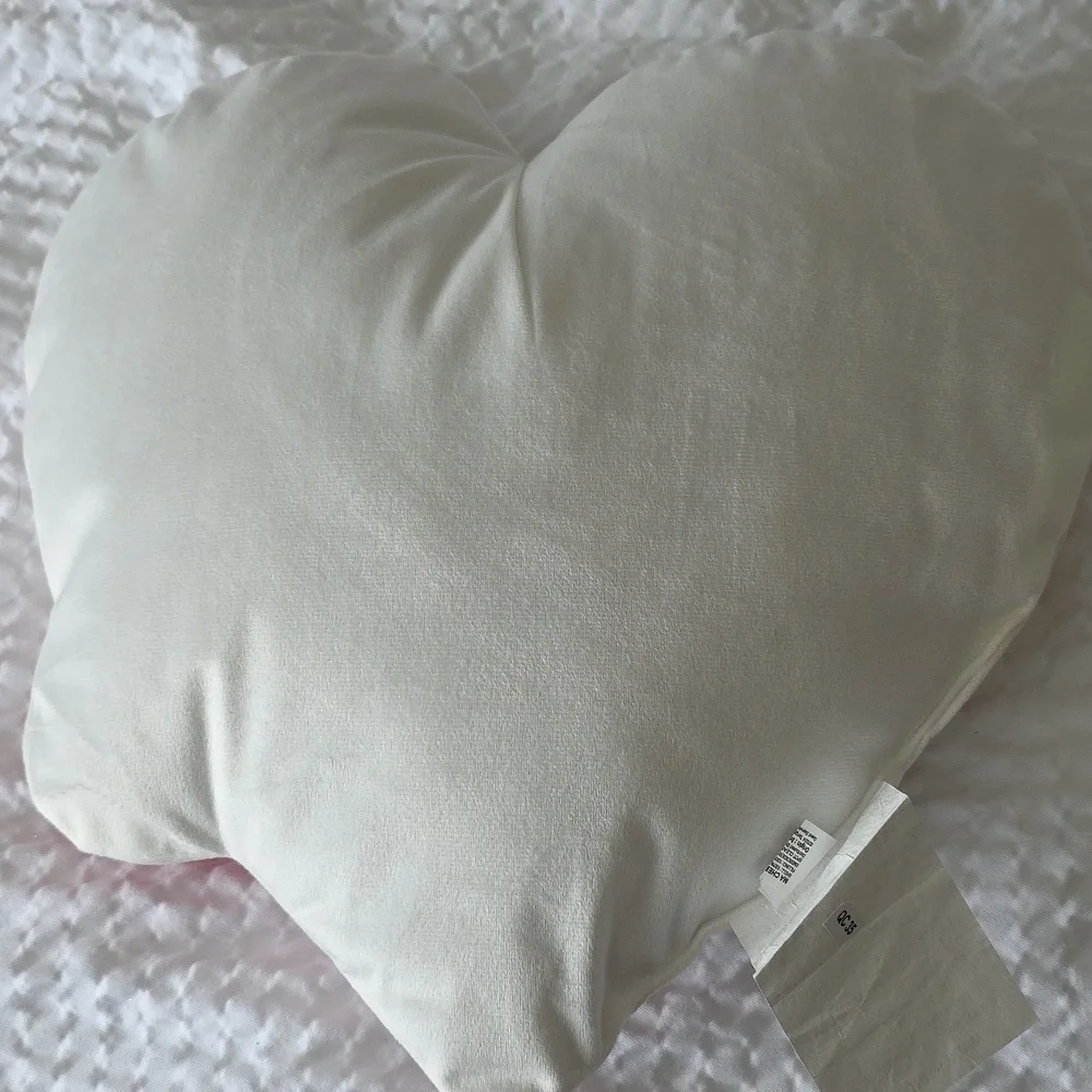 Heart-Shaped Pink and Red Cherry Pillow 13x14
